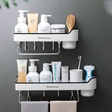 Oneup novo canto prateleira do banheiro fixado na parede shampoo chuveiro prateleiras titular rack de armazenamento organizador barra toalha acessórios do banheiro 2024 - compre barato