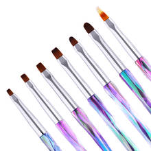 1Pc UV Gel Nail Drawing Brush Gradient Liner Rainbow Handle Manicur Painting Pen For Gel Nail Polish Painting Drawing Nail Art 2024 - buy cheap