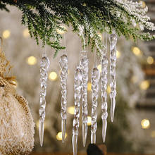 12pçs decorações de natal, decorações de pingente de gelo para casa, árvore, decoração diy de natal, pendentes de natal, decoração de natal 2024 - compre barato