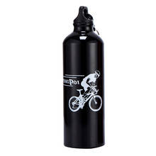 Garrafa de água portátil de liga de alumínio, garrafa de 750ml para esportes ao ar livre para ciclismo, acampamento, bicicleta 2024 - compre barato