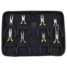 Promotion! 8PCs Mini Pliers Set, Long Nose with Teeth, Flat Jaw, Round Curve Needle Diagonal Nose Wire End Cutting Cutter Linesm 2024 - buy cheap