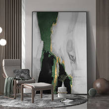 Hand Painted Abstract Painting On Canvas Minimalist Painting Large Wall Art Oversize Original Painting Green And Gold Painting C 2024 - buy cheap