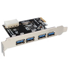 Pohiks Desktop Extend Chipset 4 Port PCI-E to USB 3.0 HUB PCI Express Expansion Card Adapter A Female Connectors 5 Gbps Speed 2024 - buy cheap