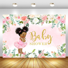 Fondo de fotografía para Baby Shower, telón de fondo étnico de princesa y flor, Fondo de fotografía de niña, suministros de decoraciones para Baby Shower 2024 - compra barato