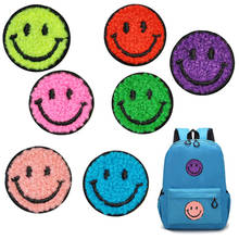 3pcs/lot Towel Smile Patch Embroidery Patches For Clothes DIY Round Sticker For Cloth Sew On Bags/Jeans Applique 2024 - buy cheap