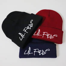 Hot Sale Embroidery LIL PEEP Knitted Beanie Hats Love Men Women Skullies Warm Winter Unisex Ski Hip Hop Hat Black Red Caps 2024 - buy cheap