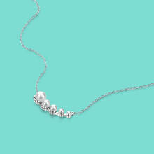 Настоящее Серебро s925, ожерелье для женщин, Пресноводный Жемчуг, кулон, дизайн, короткое ожерелье, твердая Серебряная цепочка, 40 + 55 см, благородное ювелирное изделие, не выцветает 2024 - купить недорого