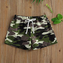 Crianças crianças bebê meninos praia shorts, camuflagem palmeira impressão força elástica rendas até calças bottoms da cintura 1-5t 2024 - compre barato