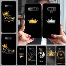 couple Golden King Queen Phone Case For Samsung Galaxy S5 S6 S7 S8 S9 S10 S10e S20 edge plus lite 2024 - buy cheap