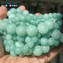 Natural Green Angelite Jades Stone Spacer Loose Round Bead For Jewelry Making 6-10 MM DIY Bracelets Accessories Wholesale 15" 2024 - buy cheap