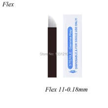 Kit Lâmina Tebori 500 Pcs Flex 11 Nano 0.18mm Microblading Blade Microblading Eyebrow Tattoo Permanent Makeup Manual Blades 2024 - buy cheap