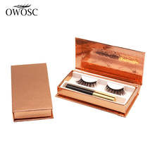 OWOSC 5D Mink False Eyelash Magnetic Eyelashes Magnet Eyeliner Waterproof Liquid Long Lasting Extension Makeup Custom Logo Box 2024 - buy cheap