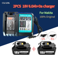 18v 3A Charger BL1860 Rechargeable Battery 18 V 6000mAh Lithium Ion for Makita 18v Battery BL1840 BL1850 BL1830 BL1860B 2024 - buy cheap