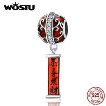 WOSTU 925 Sterling Silver Classical Lantern Red Beads Good Lucky Charms Fit Original Bracelet Pendant New Year Jewelry CTC134 2024 - buy cheap
