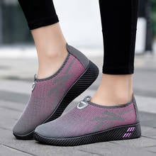 Women Flat Shoes Knit Woman tennis Slip On Vulcanized Shoes Female Mesh Soft Breathable Women's Footwear For Ladies Sneaker 2024 - buy cheap