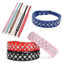 Pet Collars Rhinestone PU Leather Crystal Pet Supplies Best Gifts For Puppy Dog Collar Choker Cat Necklace Collars 2024 - buy cheap