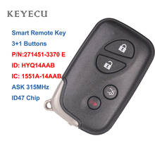 Keyecu inteligente carro remoto chave 4 botões id47 para lexus is250 is350 gs350 ls460 es350, hyq14aab, 1551a-14aab, 271451-3370 e 2024 - compre barato