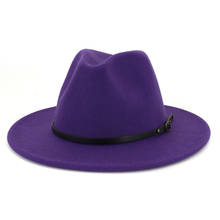 Фетровая шляпа, мужская фетровая шляпа, шерстяные зимние женские фетровые шляпы, Мужская модная пурпурная шляпа, джазовая шляпа, шляпа, Sombrero HF01 2024 - купить недорого