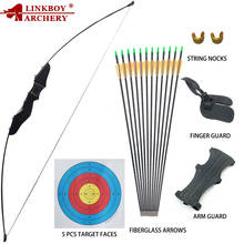 Archery Recurve Takedown Bow and Arrow Set 40lbs for Youth Adult Beginners Training Practice Wooden Straight Bow Longbow Kit 2024 - buy cheap