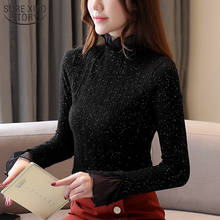 Autumn Winter Turtleneck Sweater Korean Pullover Long Sleeve Knit Top Women Vintage Lace Sweater Slim Wild Women Knitwear 11055 2024 - buy cheap