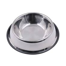 Stainless Steel Dog Bowl With Rubber Base For Small Medium Dogs Pets Feeder Bowl Anti-slip Water Bowl 2024 - buy cheap
