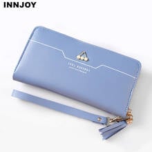 Cards Holder Wallet Ladies Cute Women Long Wallet Pure Color Clutch Bag 2020 New PU Leather Purse Phone Card Holder Bag 2024 - buy cheap