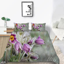 Purple Tulip Bedding Set King Lifelike 3D Beautiful Floral Duvet Cover Queen Twin Full Single Double Unique Design Bed Set 2024 - buy cheap