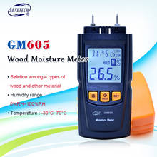 GM605 detachable Wood Moisture Meter Humidity Tester Timber Damp Detector portable wood moisture meter Digital LCD Display 2024 - buy cheap
