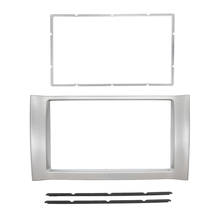 Car refitting dvd frame front bezel audio fascia for CHERY A1 2010 2DIN Double Din silver color 2024 - buy cheap