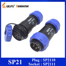 Original Weipu Connector SP21 2 3 4 5 5B 5C 6 6B 7 8 9 12 15 Pin IP68 Male Female Plug In-line Cable Socket SP2110 SP2111 2024 - buy cheap