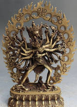 13" Tibet Buddhism Bronze Vajra Vajrapani Vajrayogini Vajravarahi Buddha Statue 2024 - buy cheap