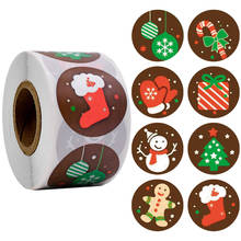 Conjunto de pegatinas de Navidad, pegatinas de alce para árbol de Navidad, sellador de bolsas de dulces, caja de regalos de Navidad, etiquetas decorativas, decoración de Año Nuevo, 500 2024 - compra barato