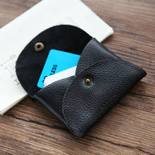Lanspace couro genuíno fecho bolsas de moeda suporte carteira pequena porta-cartão 2024 - compre barato