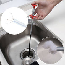 Escova de limpeza de esgoto 60cm, para casa, banheira dobrável, draga de vaso sanitário, ferramentas de escova criativa, acessórios de cozinha para banheiro 2024 - compre barato
