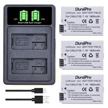 3x1800mAh LP LP-E8 E8 Li-ion Carregador de Bateria com Cabo USB Para Canon EOS 550D 600D 650D 700D beijo X4 X5 X6i X7i Rebel T2i T3 2024 - compre barato