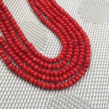 Natural Abacus Coral Beads Exquisite Red Loose Beads for Women DIY Jewelry Necklace Bracelet Accessories Best Gift Size 3x4mm 2024 - buy cheap