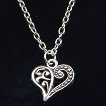 Collar de 15x14mm con colgantes de corazón para hombre y mujer, Gargantilla, joyería, regalo 2024 - compra barato
