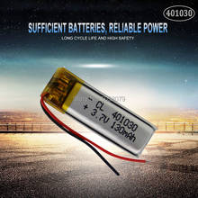 1pcs 3.7V 130mAh 401030 Lithium Polymer Li-Po li ion Rechargeable Battery cells For Mp3 MP4 MP5 GPS PSP mobile bluetooth 2024 - buy cheap