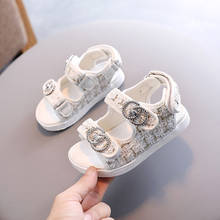 2022 Fashion Toddler Girl Sandals Princess Roman Shoes Pink Sandals Open Toe Clothing Woolen Woman Beach Shoes for Kids 2024 - buy cheap