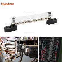 Bus Bar 12P Power Post Junction Block Negative Distribution Wiring Terminal Row for Boat Automotive Marine Truck RV Bus 2024 - buy cheap