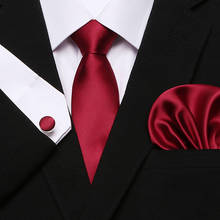 Conjunto de corbatas rojas para hombre, corbata de cuello de seda, tejido Jacquard, traje de fiesta de boda, tamaño Extra largo, 145cm x 7,5 cm, nuevo 2024 - compra barato