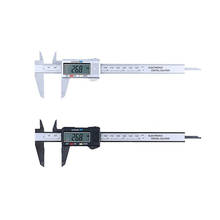 Medidor de calibre com régua, de fibra de carbono, lcd digital, 0-150mm, micrômetro, ferramenta de medição, conversão embutida 2024 - compre barato