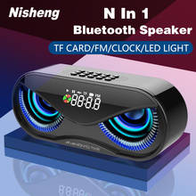 Altavoz bluetooth M6 con diseño en forma de búho, dispositivo con bluetooth, LED, flash, inalámbrico, radio FM, despertador, tarjeta TF, seleccionar soporte para canciones por número 2024 - compra barato