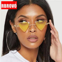 RBROVO-gafas De Sol De estilo triangular para mujer y hombre, lentes De Sol De marca De lujo, Estilo Vintage, espejo 2024 - compra barato