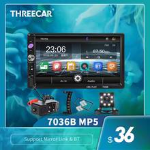 Radio con GPS para coche, reproductor con Bluetooth, 7 pulgadas, 2 Din, Mirror Link, Android 8,0, soporte para cámara trasera, pantalla táctil LCD, Audio FM, 2 din, 7036 2024 - compra barato