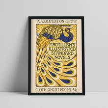 Macmillan'S Peacock Illustration, Animal Birds Wings Novels Advertising Poster, Vintage Wall Art, Yellow Blue Peacock Painting 2024 - buy cheap