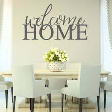 Welcome HOME Wall Stickers Office Vinyl Wall Decal Words Decor Living Room Rustic Farmhouse Home Decoration Self-adhesive W220 2024 - buy cheap