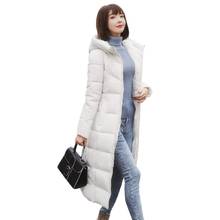 Casaco jaqueta de inverno feminino, sobretudo 2020 algodão acolchoado, jaqueta longa com capuz grosso, parcas femininas plus size 6xl 2024 - compre barato