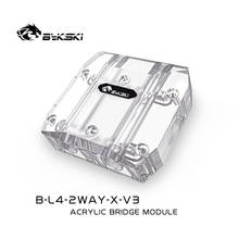 Bykski-Módulo de puente de tarjeta gráfica múltiple B-L4-2WAY-X-V3, conectores transparentes acrílicos para conexión de tarjeta GPU 2/3/4, MOD VGA 2024 - compra barato