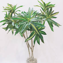 Folhas altas artificiais tropicais, grandes galhos de palmeira, 75cm, falso folhagem, seda para decoração de jardim caseiro 2024 - compre barato